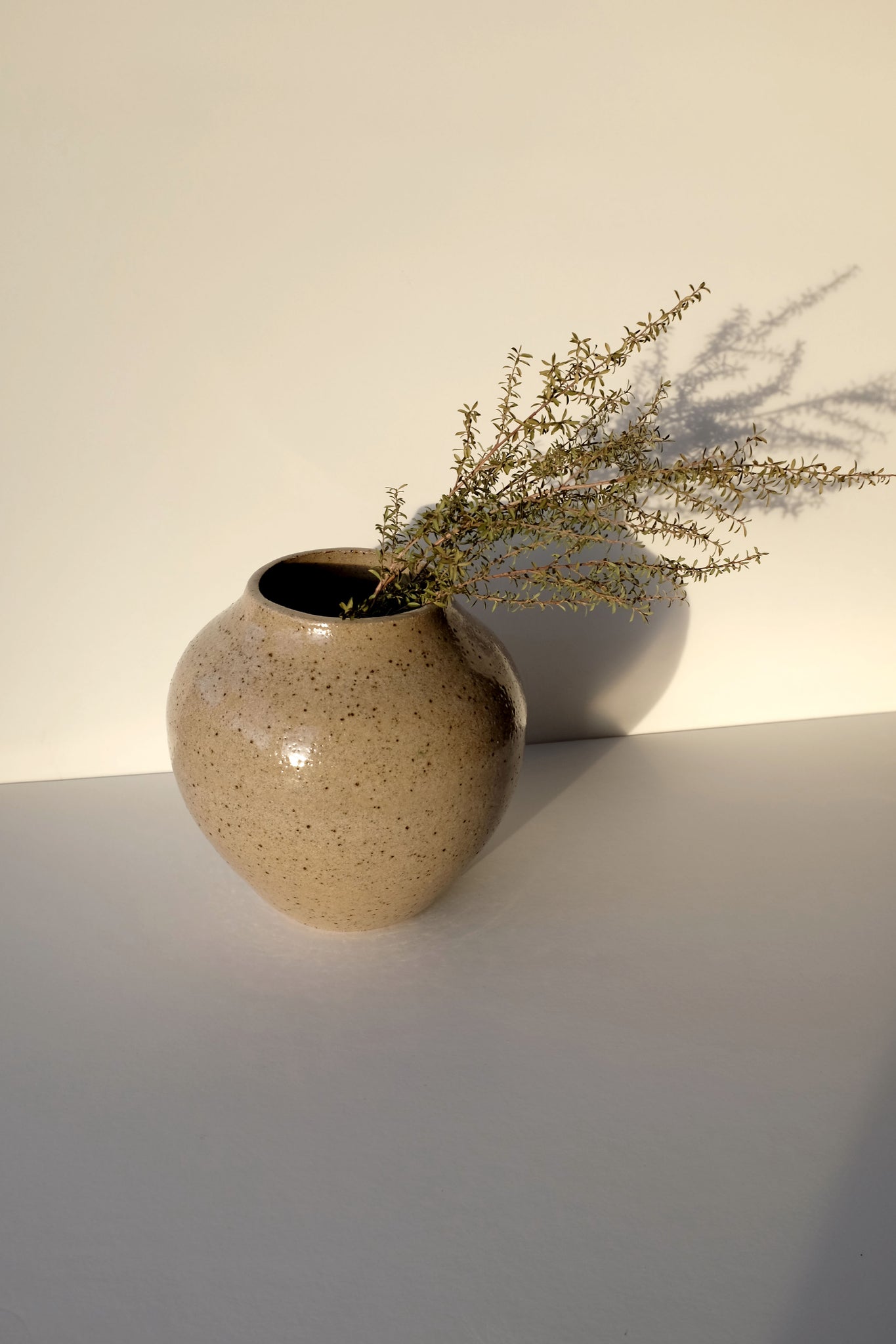 Speckled vase